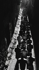 Shadows in the Alley: A Monochromatic Study of Human Movement