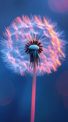 Enchanted Dandelion: A Magical Bloom at Dusk