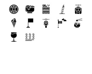 Italy Line Vector Icons
