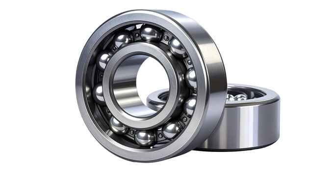 tapered roller ball bearing isolated on transparent background