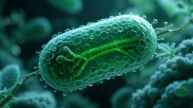 Chloroplast (green plastid) Structure. Membrane-bound organelle.