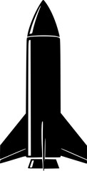 Fototapeta premium a black and white vector image of a rocket
