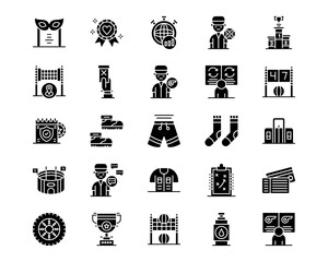 Volleyball Line Vector Icons