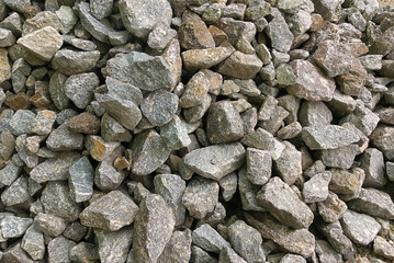 macro of large quantity of gray stones