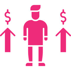 man with dollar icon