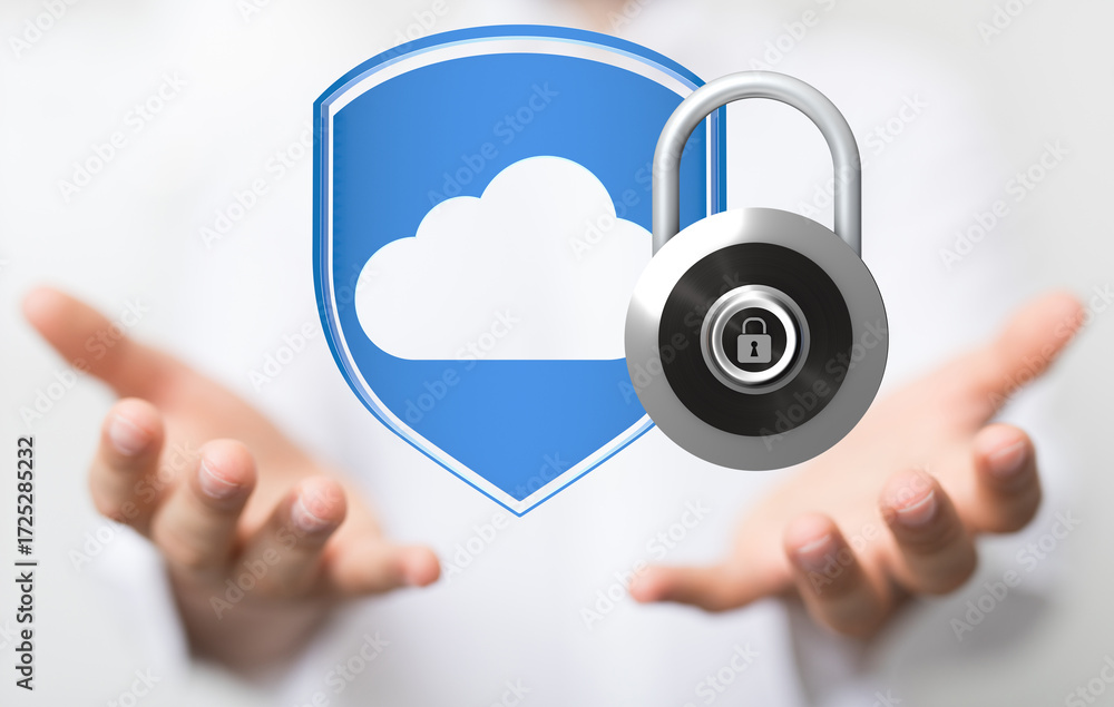 Poster ensure your cloud data is protected with robust security measures. safeguard sensitive information.