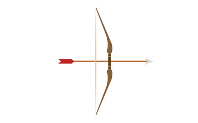 Elegant Bow And Arrow Illustration For Archery, Sport, Target Practice Stock Photo