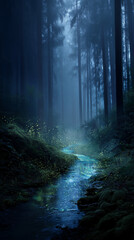 Fototapeta premium fog in the forest