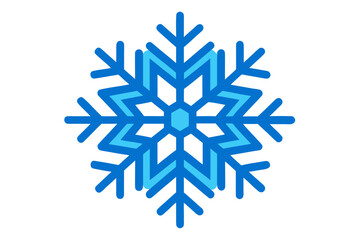 blue snowflake isolated on white