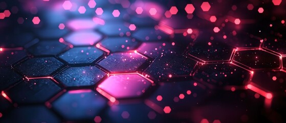 Abstract Hexagon Network: Futuristic Technology Background