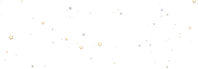 Sparkling background with gold stars and silver snowflakes. Perfect for holidays, celebrations, and winter themes.