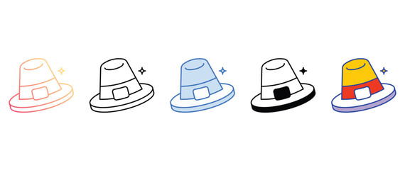 Hat icon design with white background stock illustration