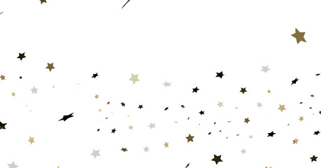 Gold, Silver, Black Stars Scatter