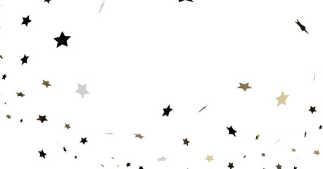 Scattered Stars on White Background