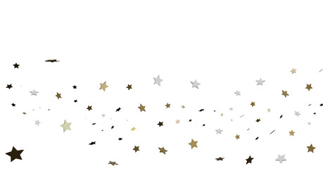 Gold Silver Stars Confetti Scatter