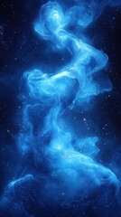 Celestial Nebula: A Symphony of Blue Cosmic Dust