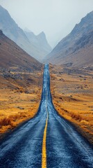 Endless Road Through Majestic Mountains