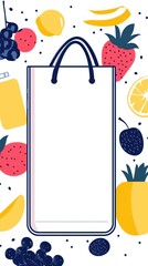 Grocery Shopping List Template: Fresh Fruits & Vegetables