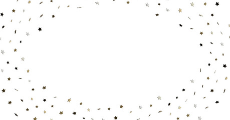 Obraz premium Gold, Silver & Black Star Confetti