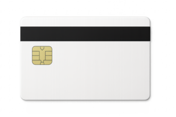 Blank credit card with chip and magnetic stripe