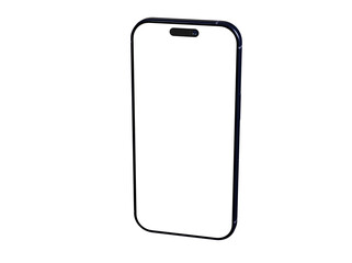 Clean design, blank screen smartphone mockup. Perfect for app presentations, website designs, and mobile technology concepts.