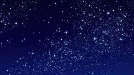 Fototapeta premium Dark Night Sky With Sparkling Stars