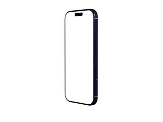 Clean smartphone mockup with blank screen, perfect for app presentations and website designs.