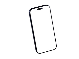 High-quality photo of a modern smartphone with a blank screen, perfect for app presentations or website designs.