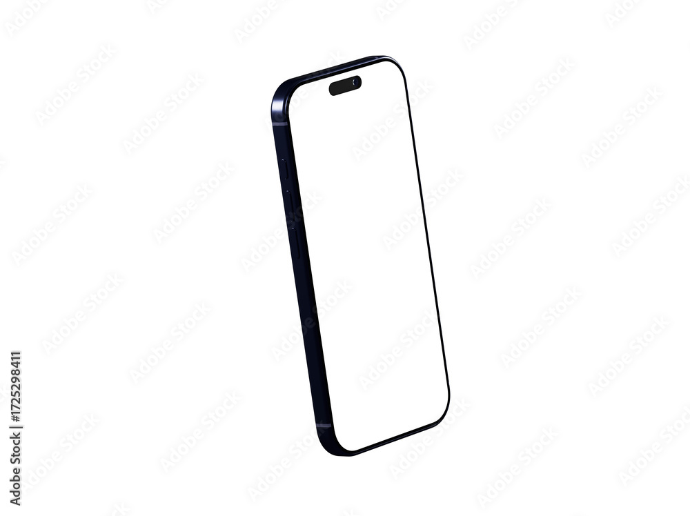 Poster clean design, isolated smartphone mockup with blank screen. perfect for app presentations or website