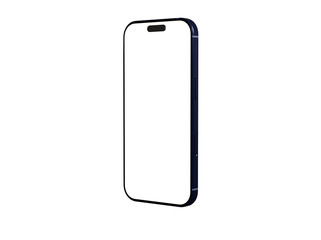 High-quality image of a modern smartphone with a blank screen, perfect for app presentations or website mockups.