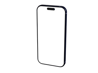 High-quality image of a modern smartphone with a blank screen, perfect for app presentations or website mockups.