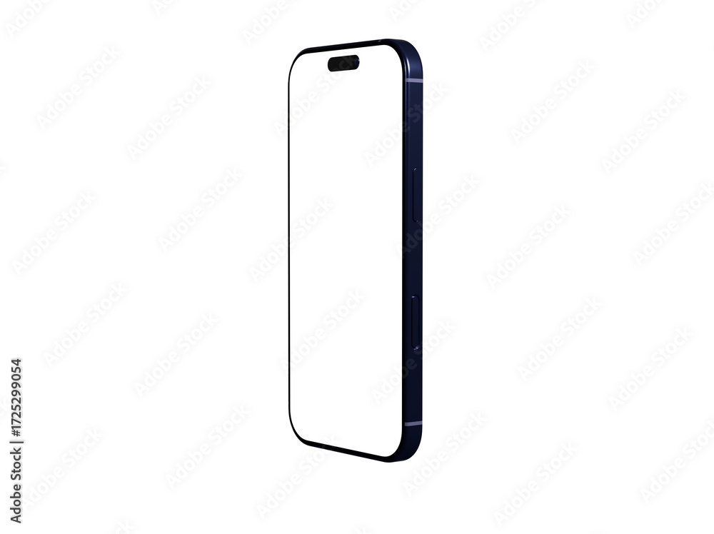 Poster clean and professional image of a smartphone, perfect for app presentations or tech websites. high-r