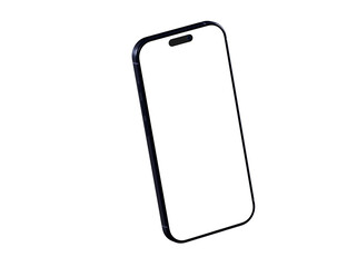 High-quality image of a modern smartphone with a blank screen, perfect for app presentations or website mockups.