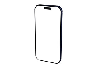 High-quality smartphone mockup with blank screen, perfect for app presentations or website designs.