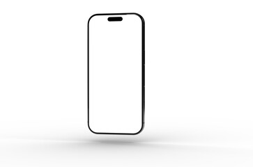 High-quality image of a modern smartphone with a blank screen, perfect for app presentations or website mockups.