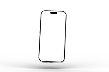 High-quality image of a modern smartphone with a blank screen, perfect for app presentations or website mockups.