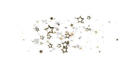 Elegant gold stars and snowflakes design, perfect for winter holidays, celebrations, and festive backgrounds.