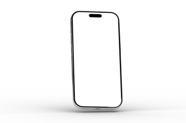 High-quality image of a modern smartphone with a blank screen, perfect for app presentations or website mockups.