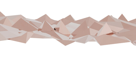Abstract low poly background image featuring a beige mountain range. Ideal for presentations, websites, and design projects needing a modern, minimalist feel.