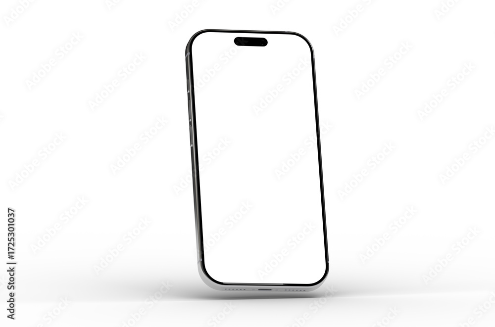 Poster clean, isolated smartphone mockup with blank screen. perfect for app presentations and website desig