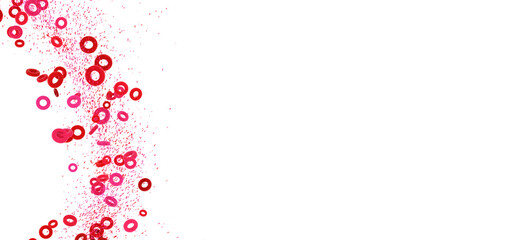 Abstract background with pink and red circles. Perfect for Valentine's Day or celebratory designs.