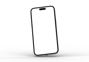 High-quality photo of a modern smartphone with a blank screen, perfect for app presentations or website mockups.