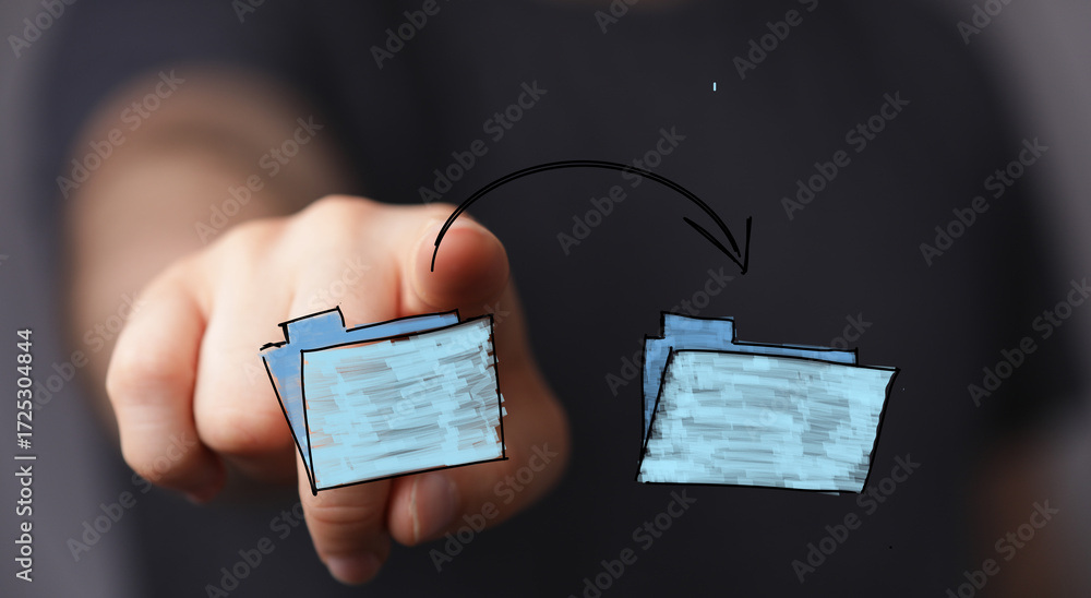 Poster digital file transfer, data sharing, online storage, cloud computing, document management, workflow,