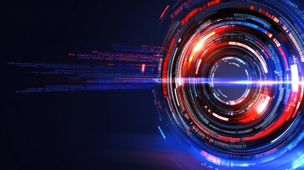 Abstract Digital Vortex: Futuristic Technology Interface