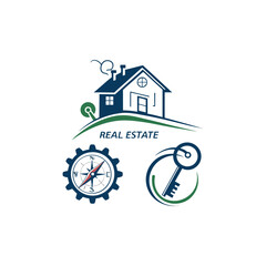 real estate logo design vector 