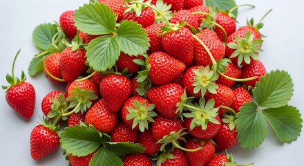 fresh ripe red strawberries healthy summer fruit harvest