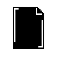 Simple minimalistic paper document file icon representing digital file or data