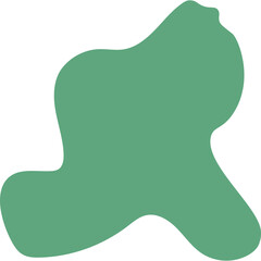 Abstract Organic Shape in Sage Green.