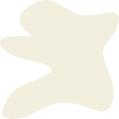 Abstract Beige Organic Shape Irregular Blob Fluid Form Modern Design Element.