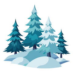 Obraz premium Winter Forest Vector